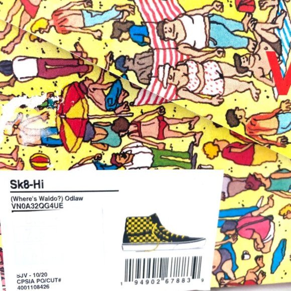 💖MEGA SALE💖VANS x Where's Waldo Sk8-Hi Checker Suede High Men's VN0A32QG4UE - Picture 8 of 8
